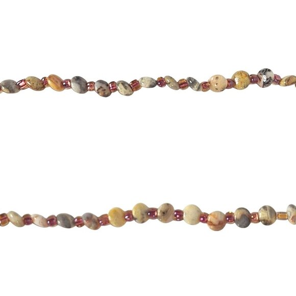 Vintage Multicolor Beads Stones Dragonfly Pendant Necklace - Picture 5 of 7